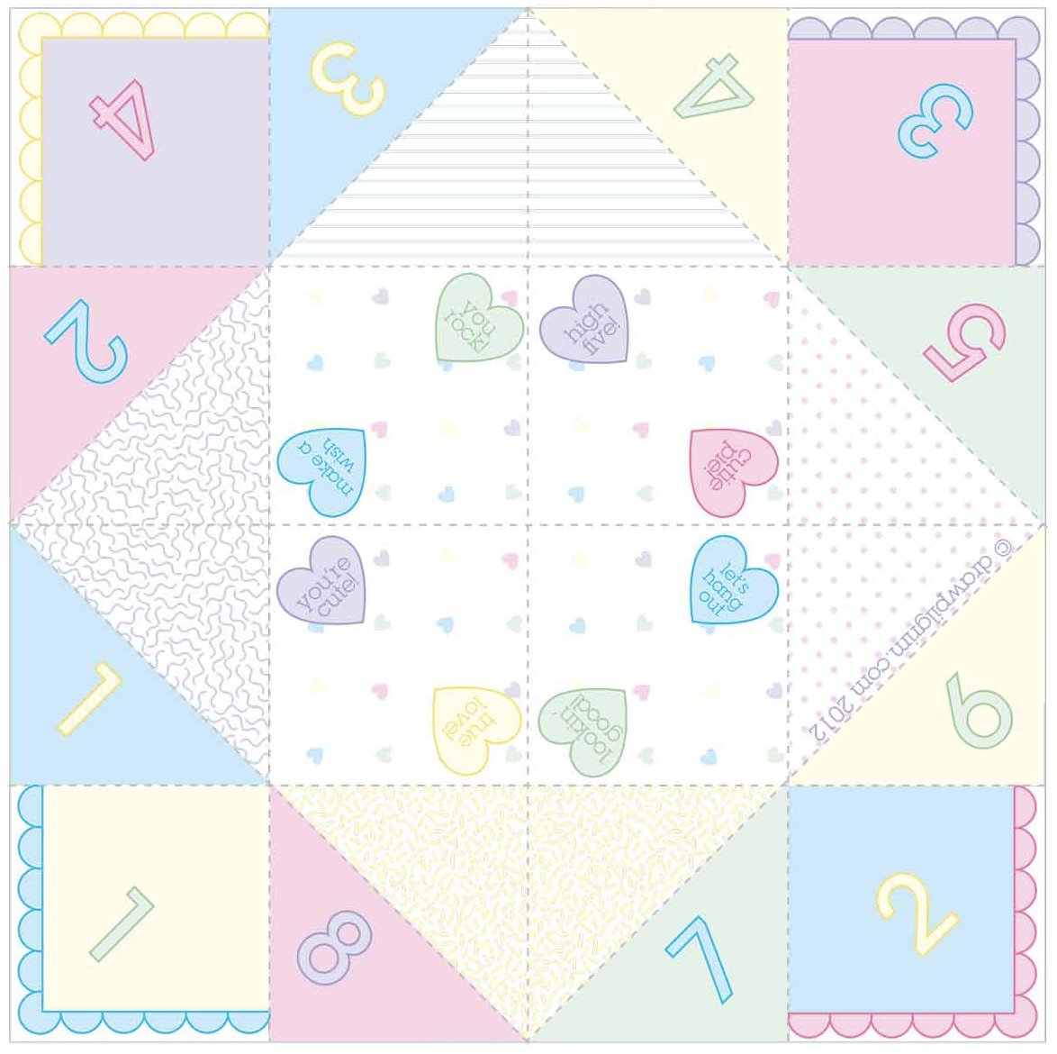 valentine cootie catcher printable